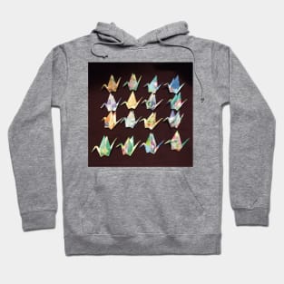 origami cranes floral Hoodie